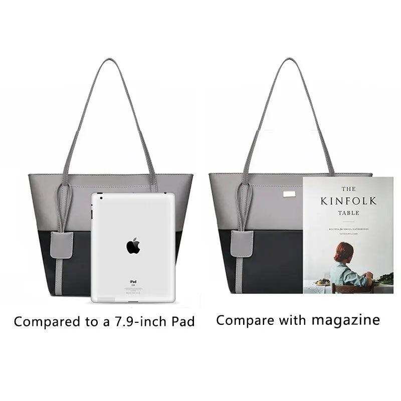 Women Pu Leather Fashion Color Match Shoulder Bag Large Capacity Handbag Carauana Store