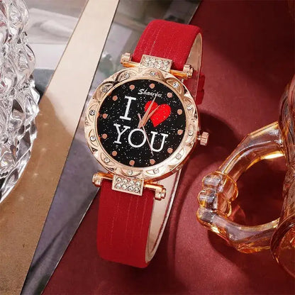 SHAARMS 5-Piece Women’s Watch Set – “I ♥️ You” CaRaUaNa Fashion