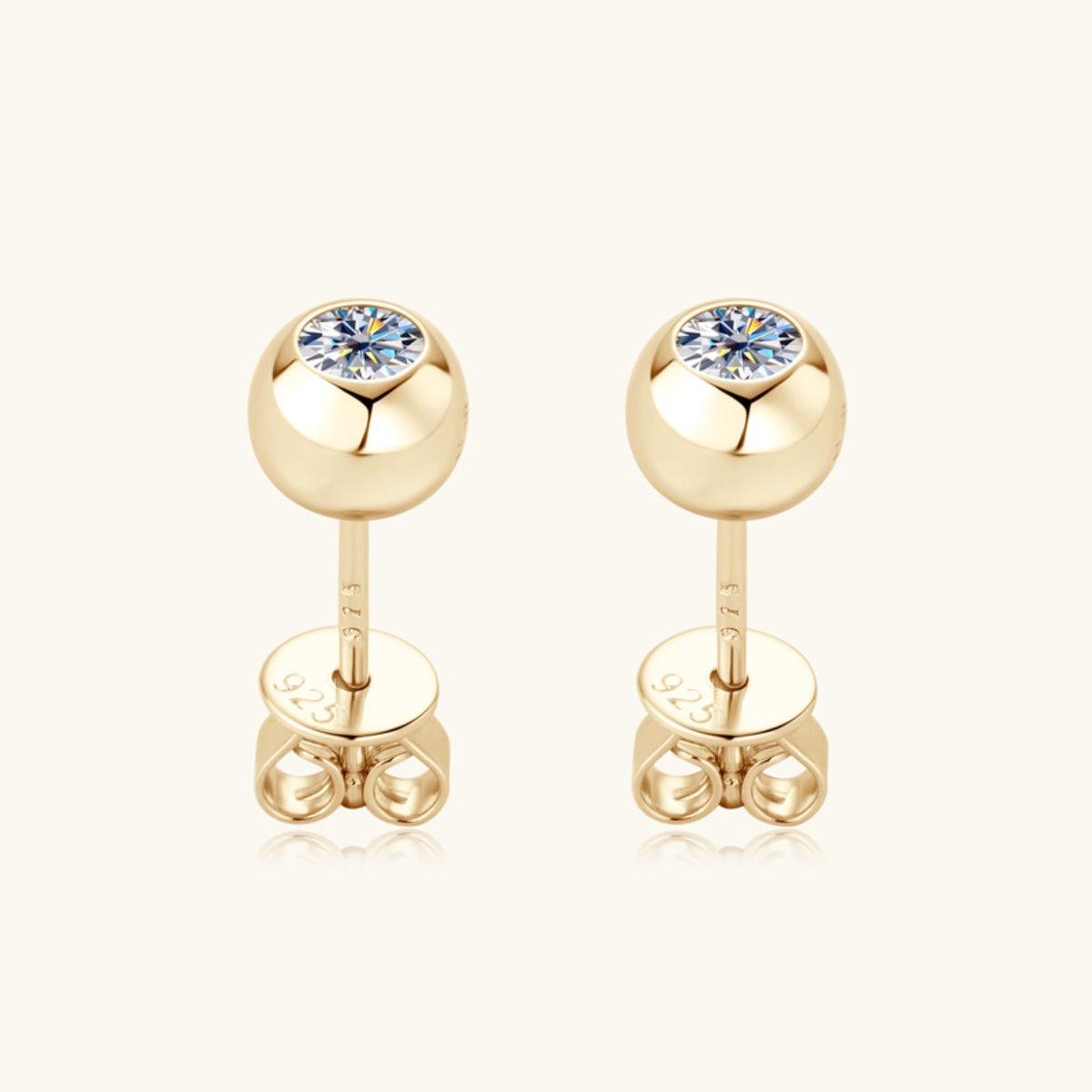 Moissanite 925 Sterling Silver Stud Earrings Carauana Store