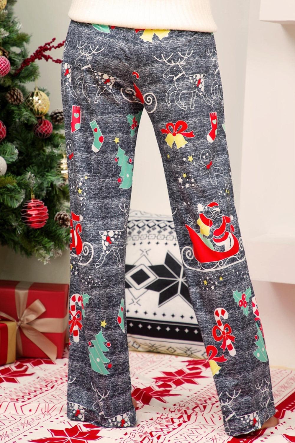 Christmas Straight Leg Pants CaRaUaNa Fashion