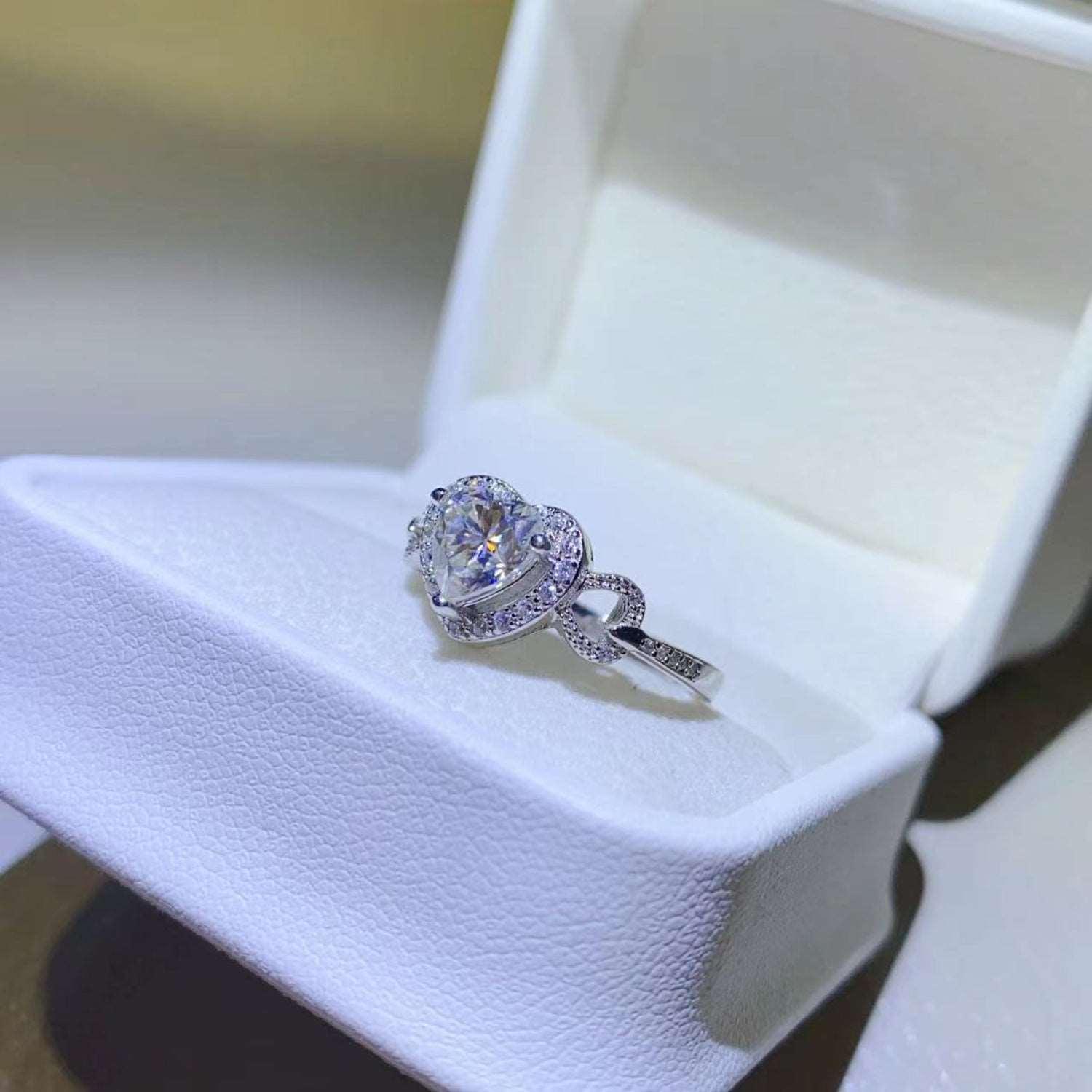 1 Carat Moissanite 925 Sterling Silver Ring Carauana Store