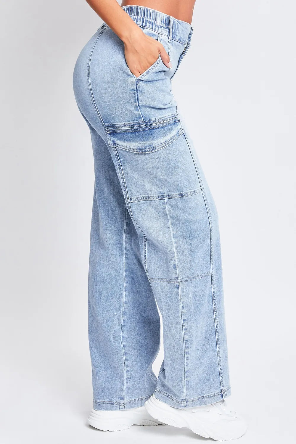 YMI Jeanswear High-Rise Straight Cargo Jeans Carauana Store