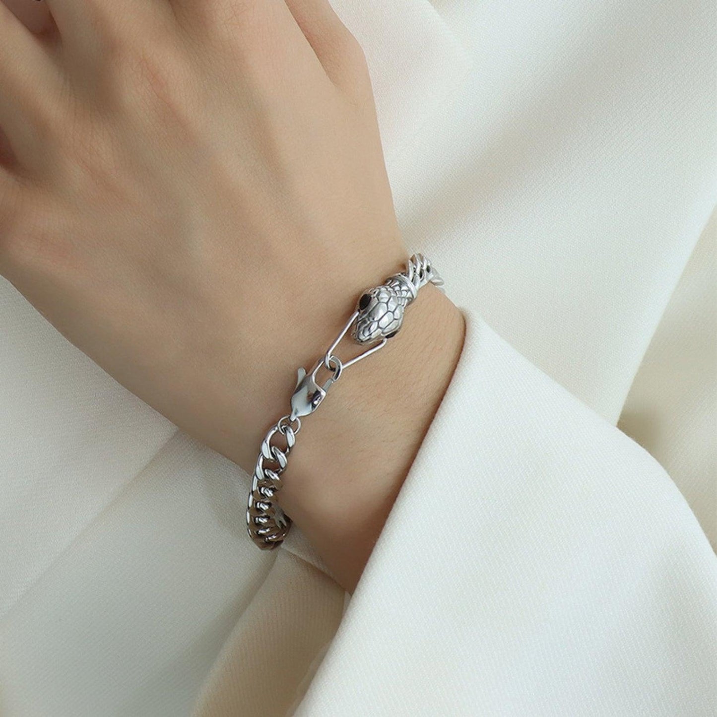 Snake Head Chain Titanium Steel Bracelet Carauana Store