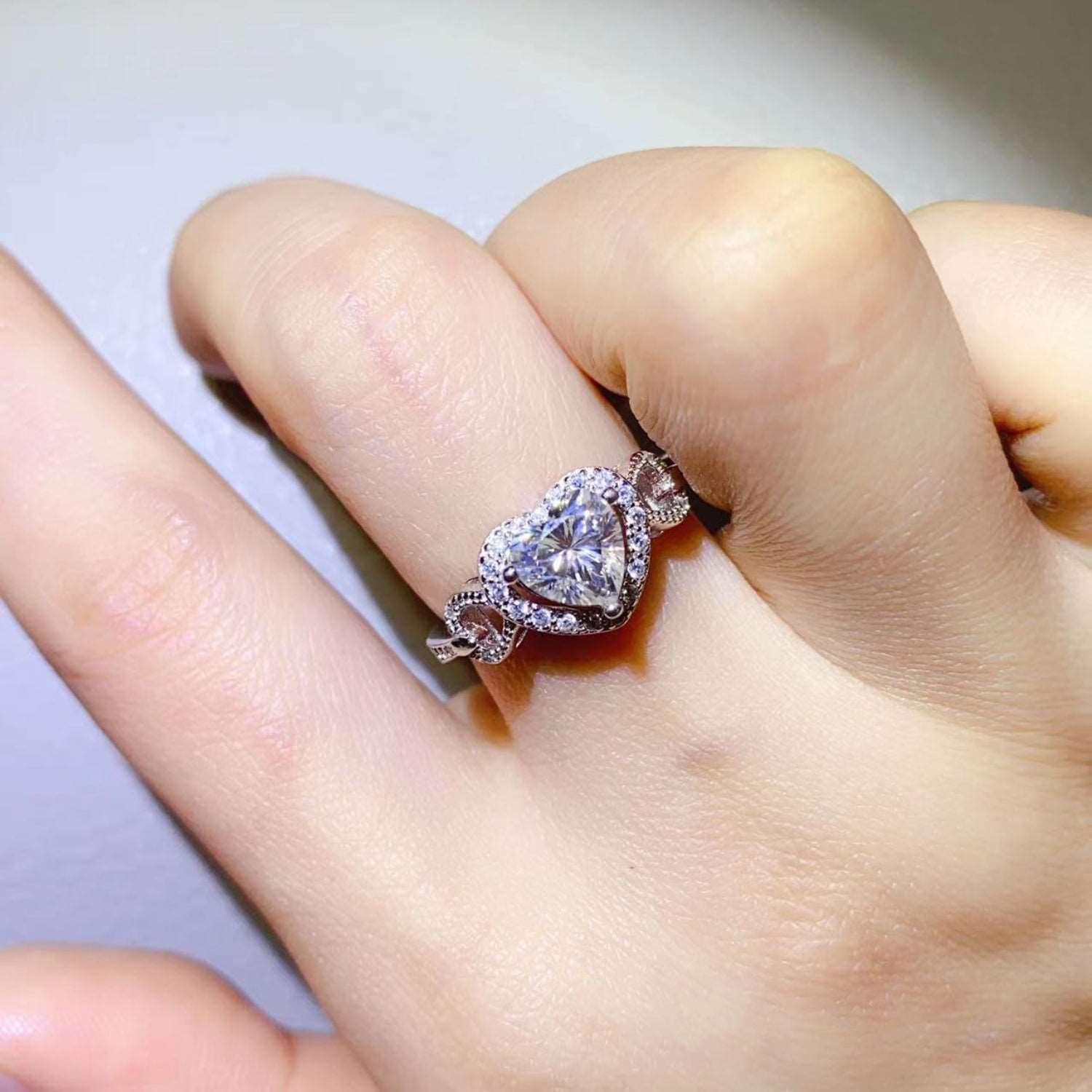 1 Carat Moissanite 925 Sterling Silver Ring Carauana Store