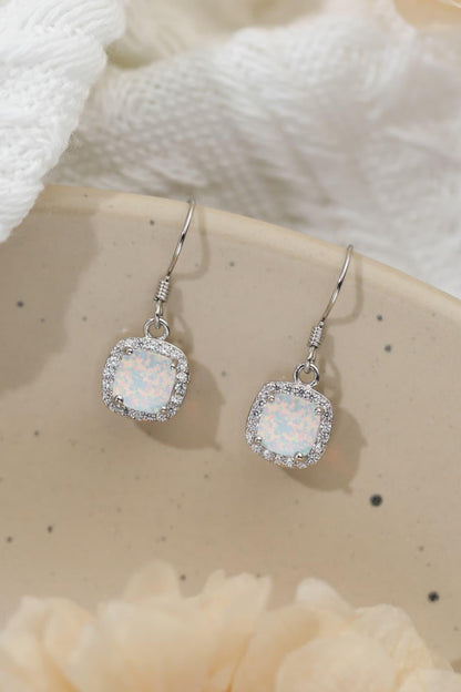 Opal Square Drop Earrings Carauana Store