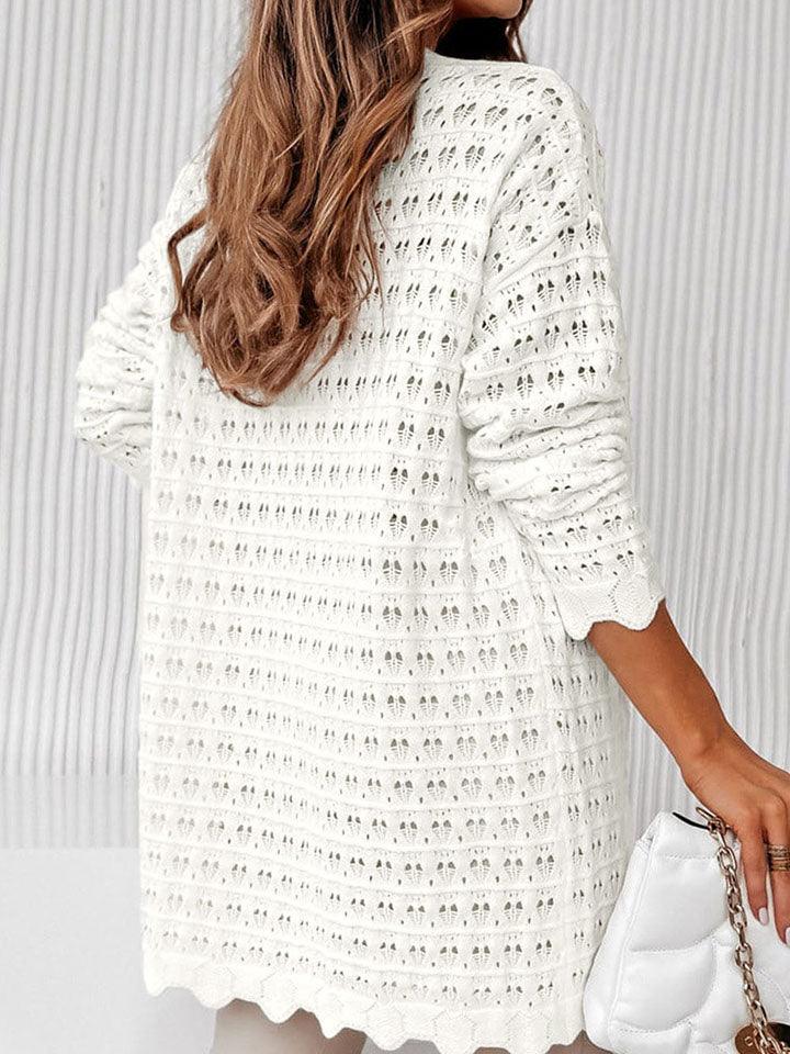 Long Sleeve Openwork Cardigan Carauana Store