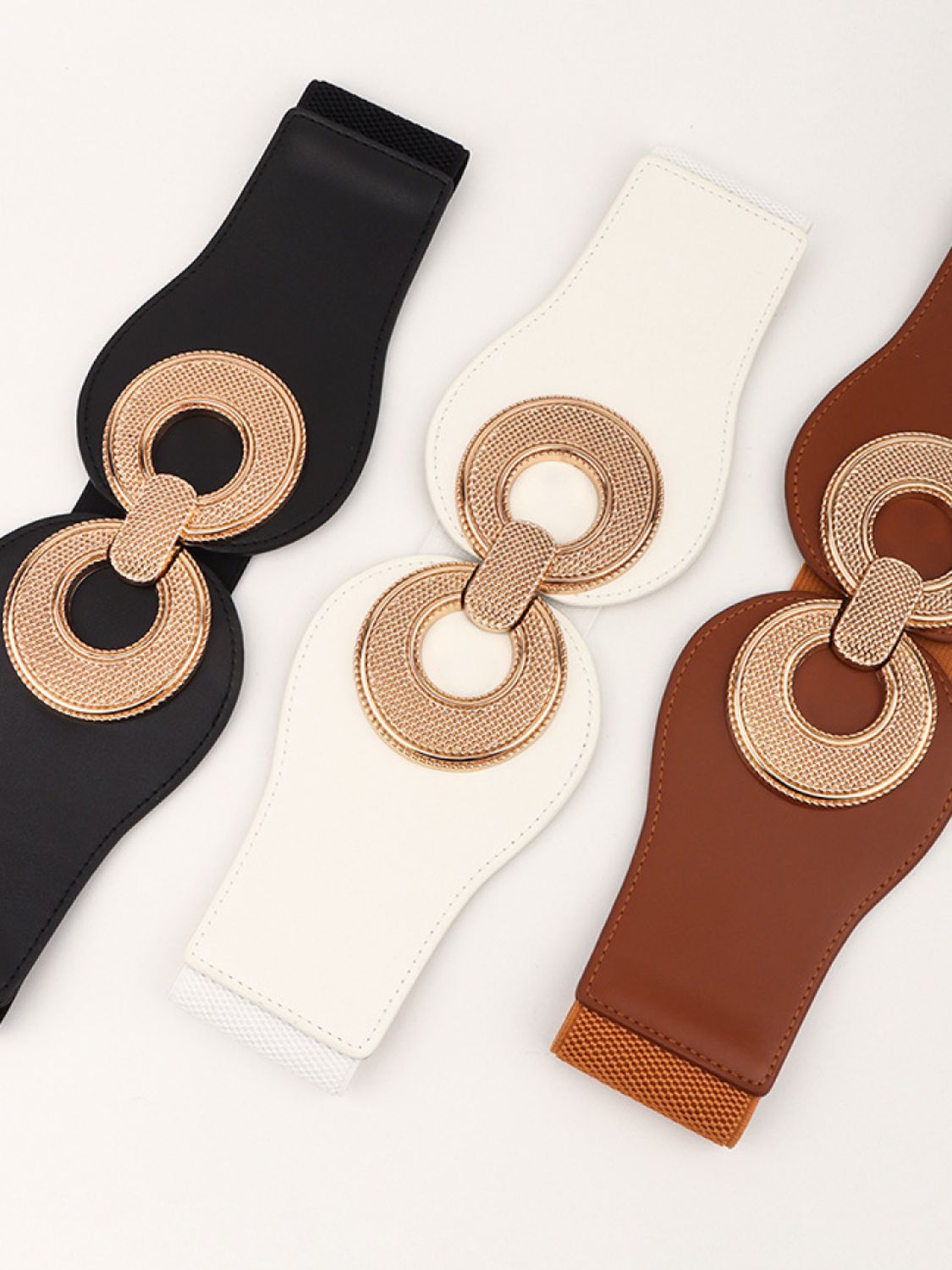 Alloy Buckle Elastic PU Belt Carauana Store