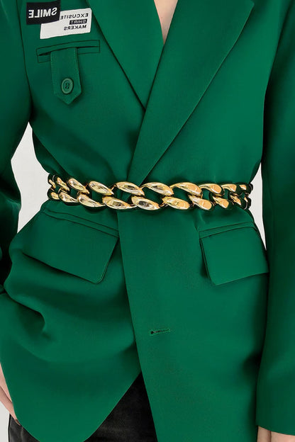 1.2" Width Acrylic Curb Chain Belt Carauana Store