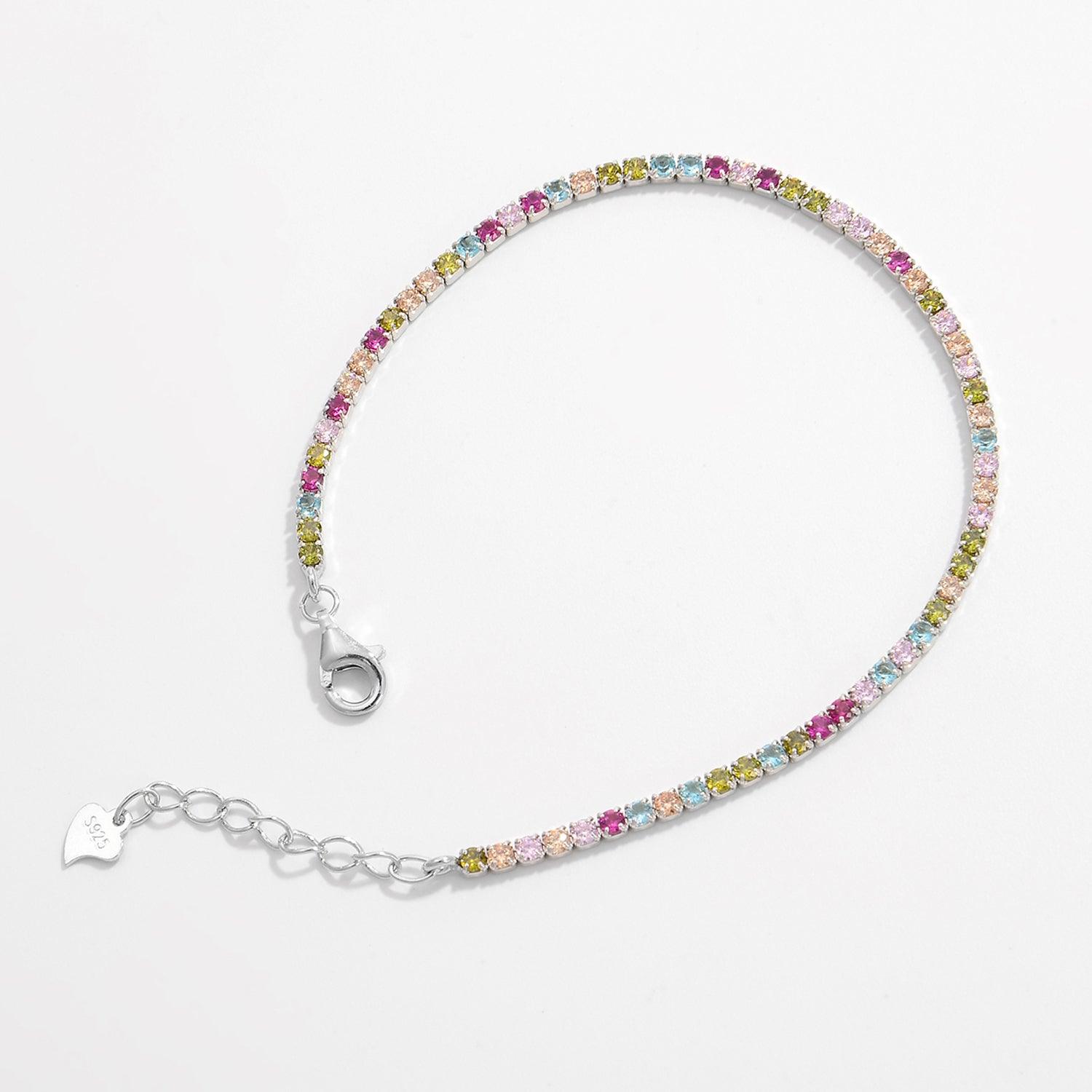 Inlaid Zircon 925 Sterling Silver Bracelet Carauana Store