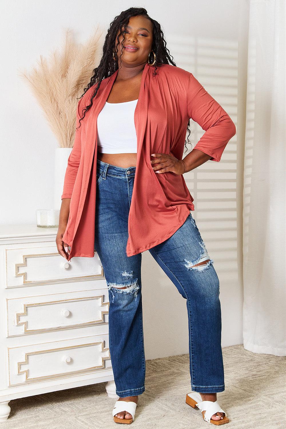 Culture Code Full Size Open Front Cardigan Carauana Store