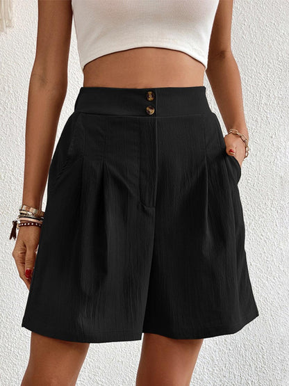 High Waist Shorts with Pockets Carauana Store
