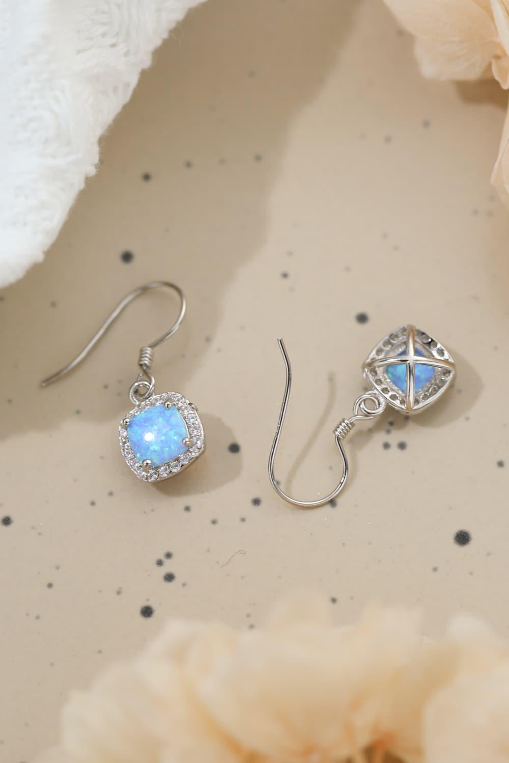Opal Square Drop Earrings Carauana Store