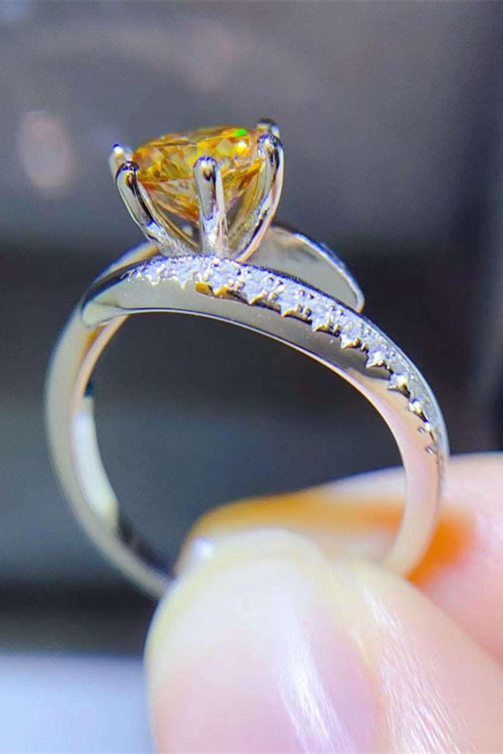 1 Carat Moissanite 925 Sterling Silver Ring Carauana Store