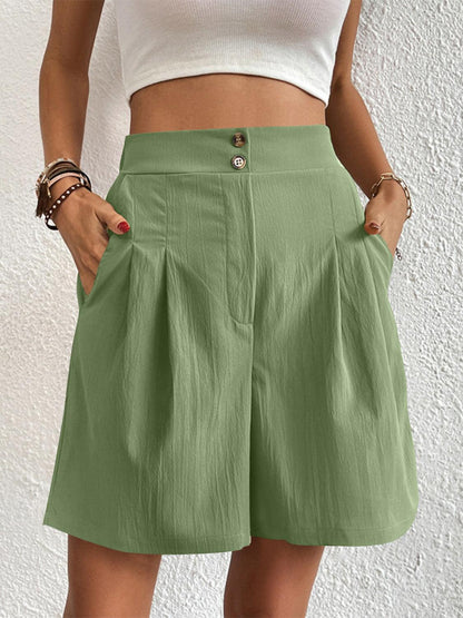 High Waist Shorts with Pockets Carauana Store