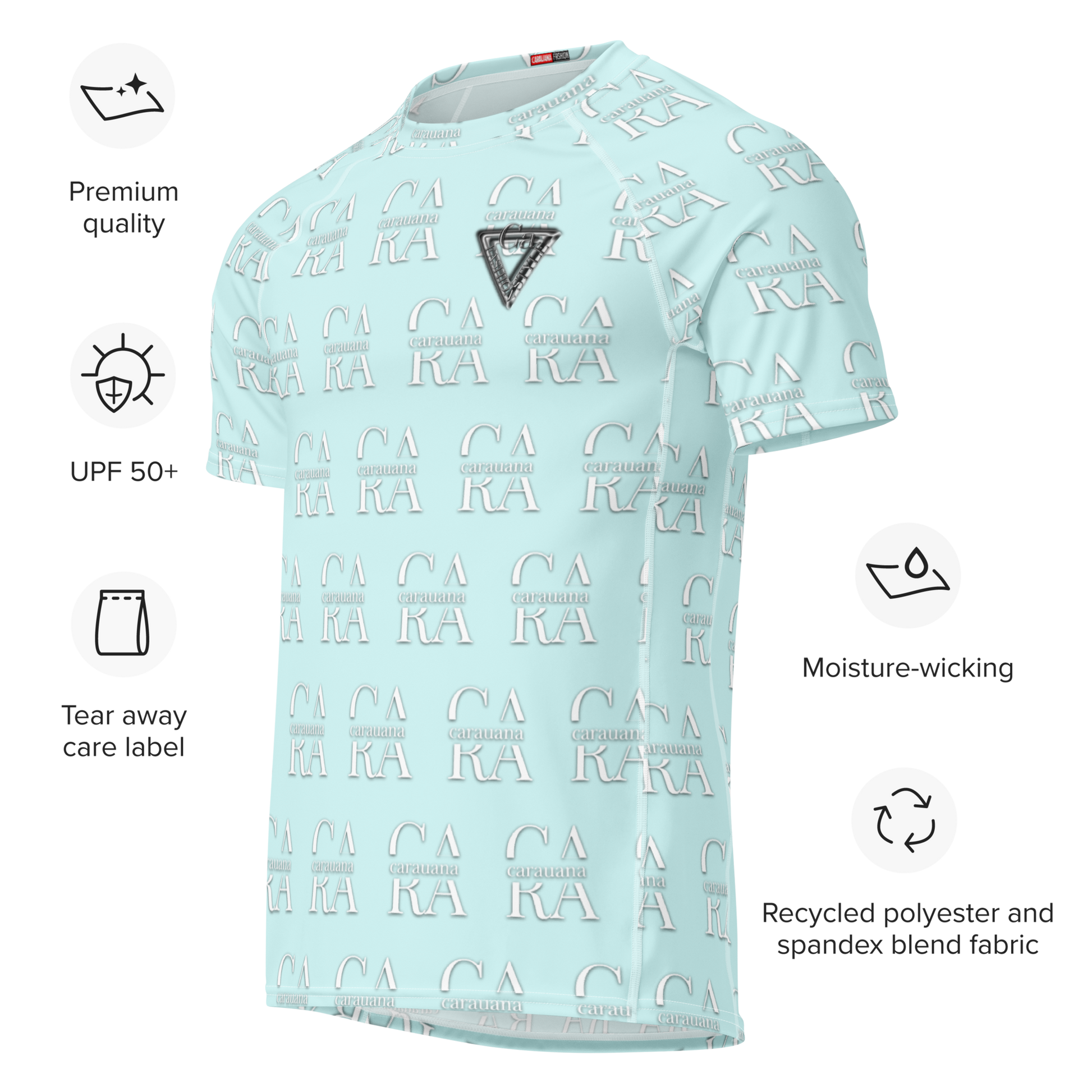 Original CaRaUaNa Rash Guard - Light Cyan Carauana Store