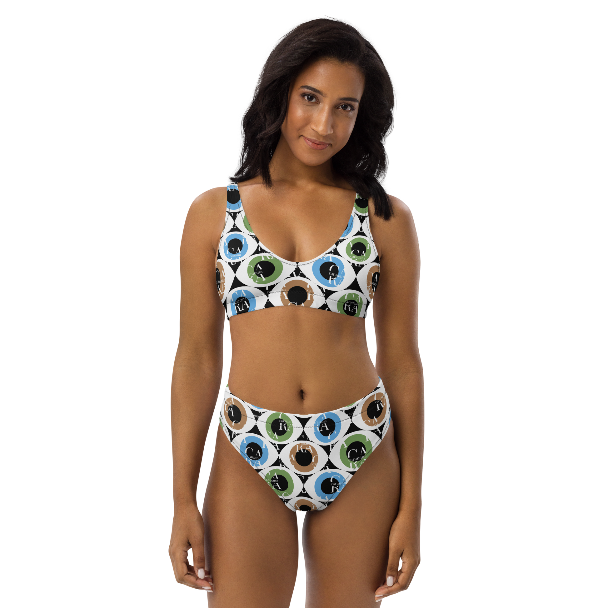 Carauana high-waisted bikini Pattern Eye