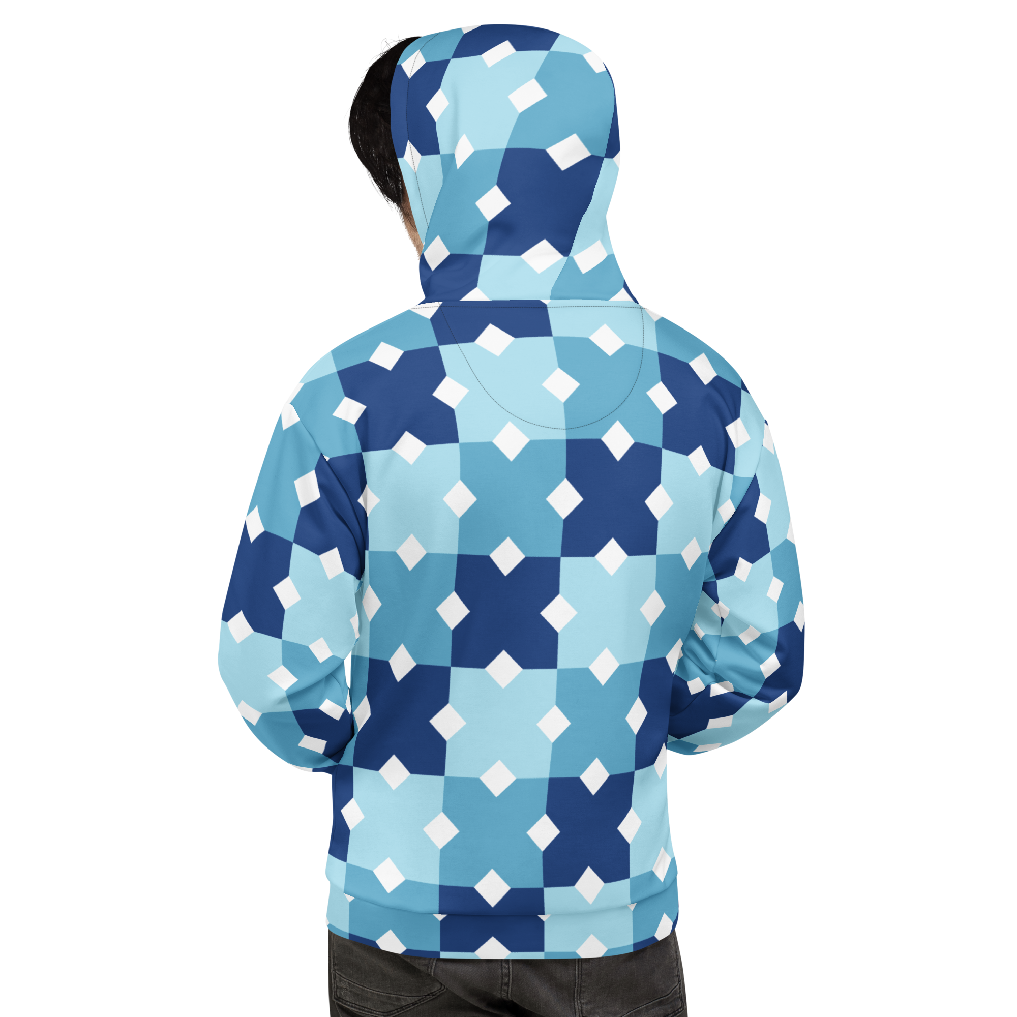 CaRaUaNa Unisex Hoodie Blue white Branded - CaRaUaNa Fashion