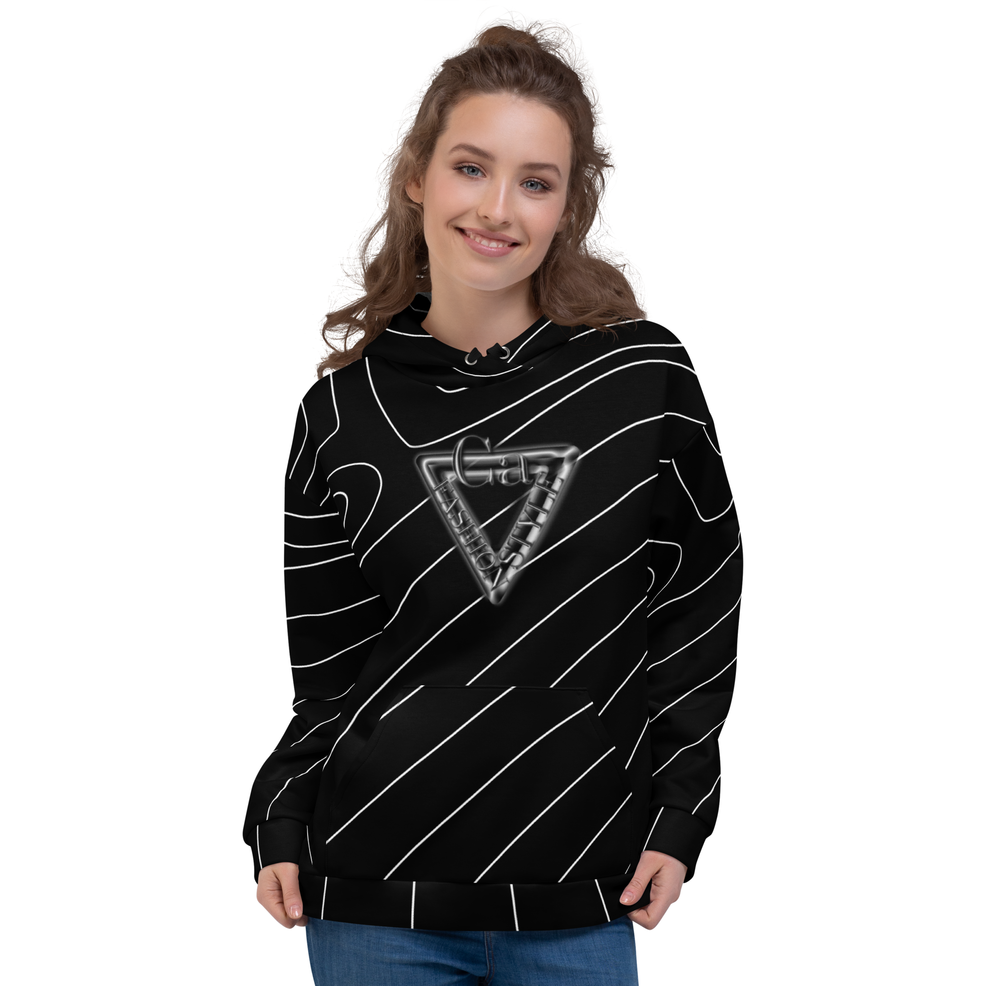 CaRaUaNa Unisex Hoodie Black Branded - CaRaUaNa Fashion