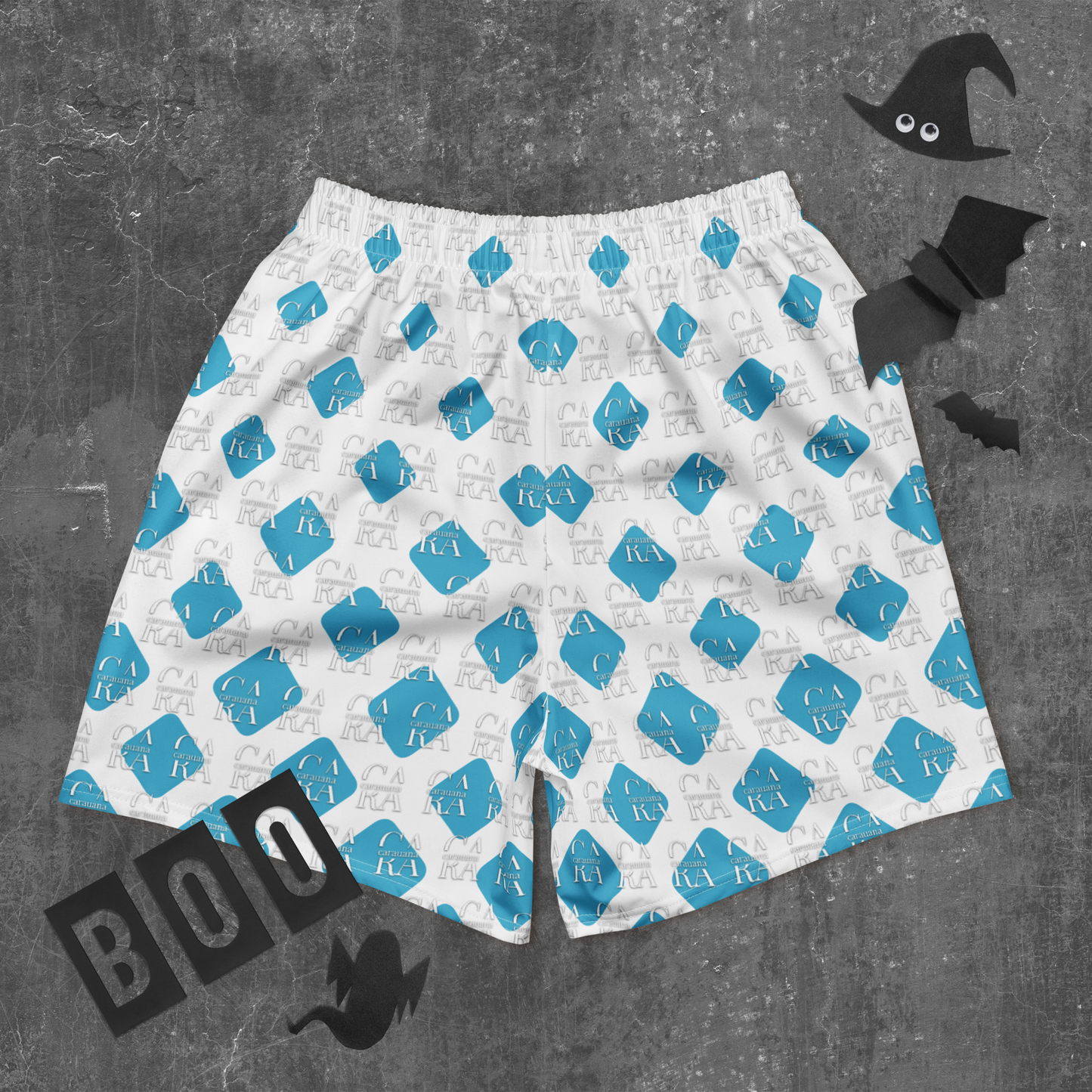 Unisex Athletic Long Shorts CaRaUaNa Cube Style
