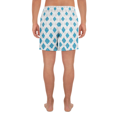 Unisex Athletic Long Shorts CaRaUaNa Cube Style