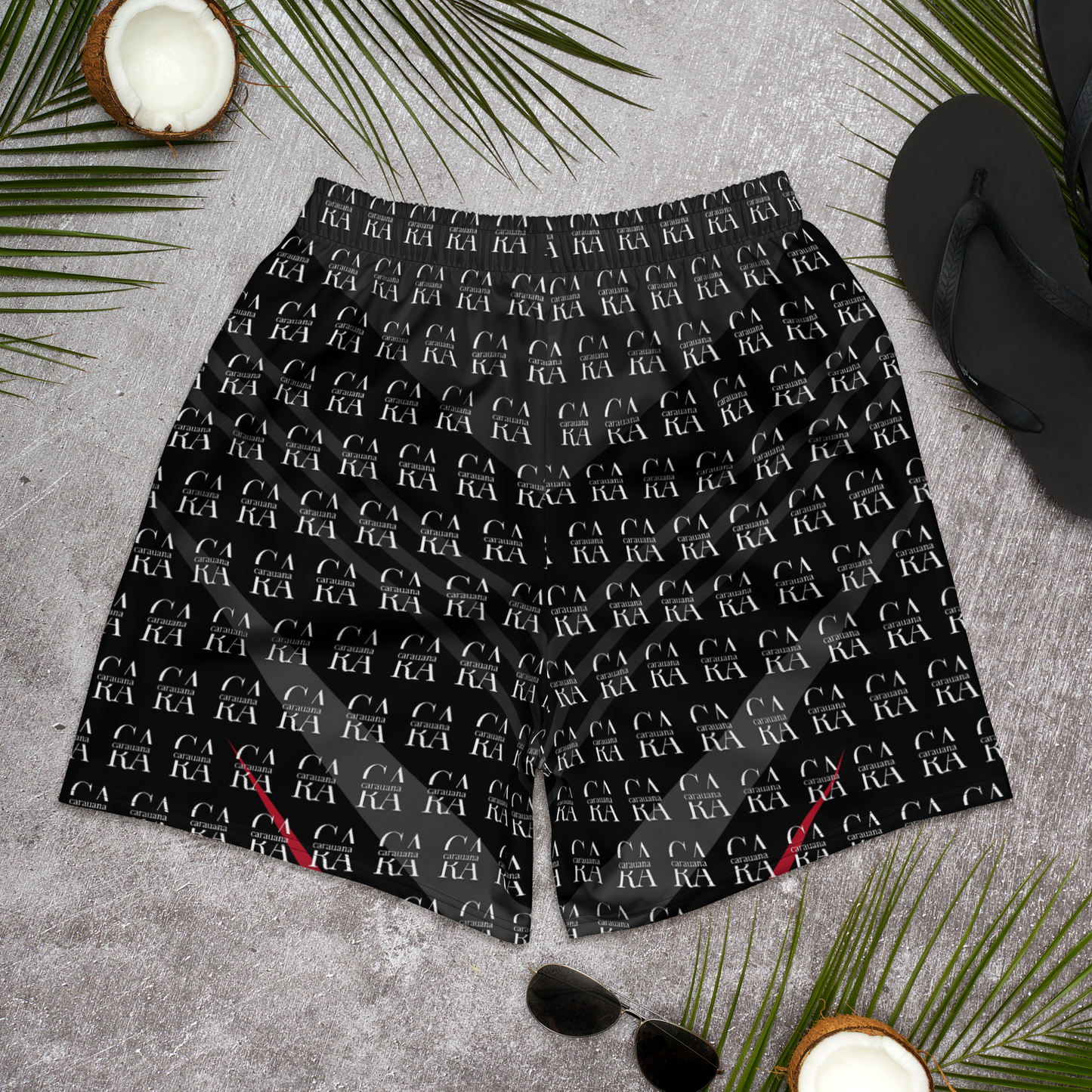 CaRaUaNa Athletic Shorts Unisex black Elegant Carauana Store