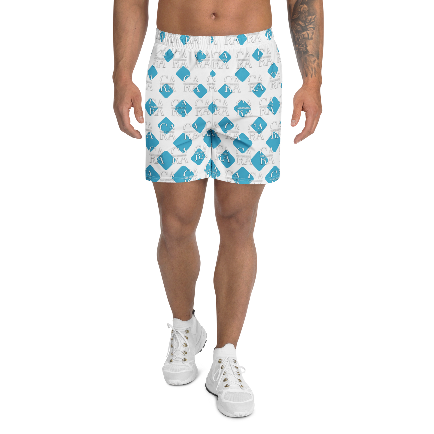 Unisex Athletic Long Shorts CaRaUaNa Cube Style