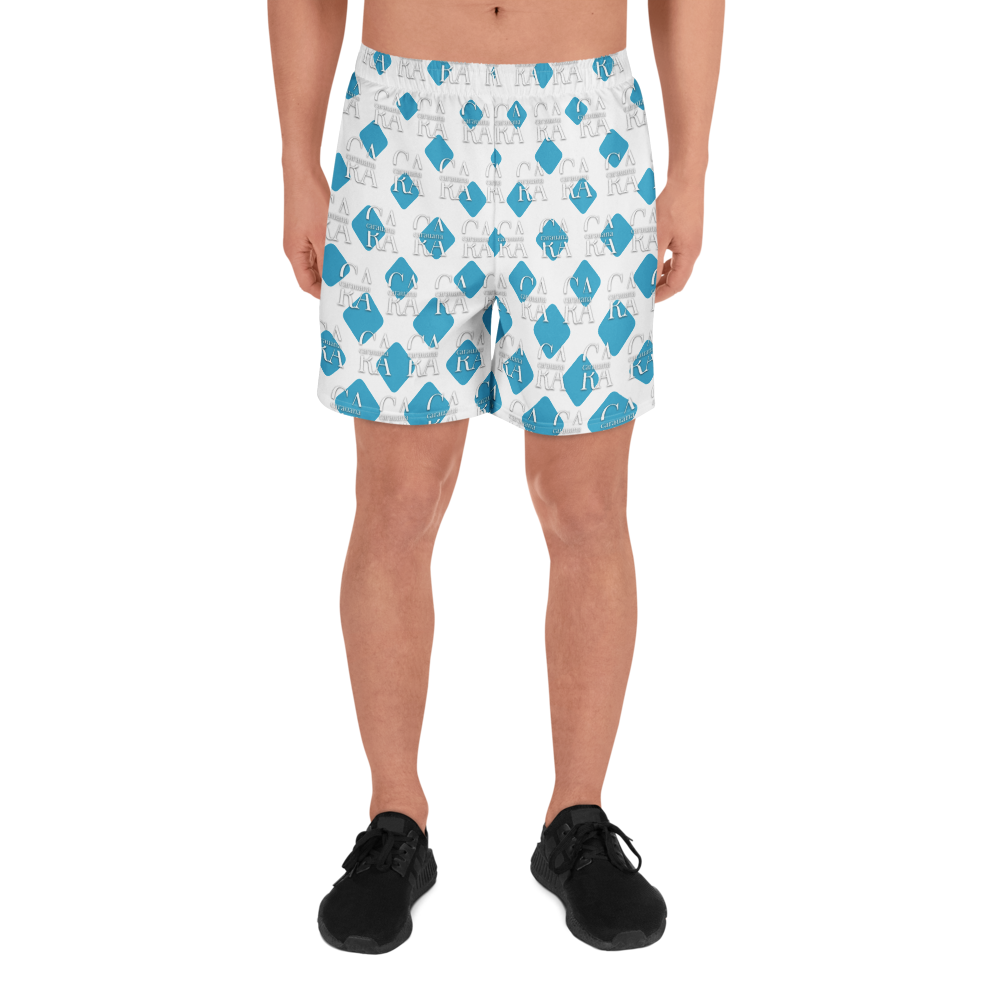 Unisex Athletic Long Shorts CaRaUaNa Cube Style