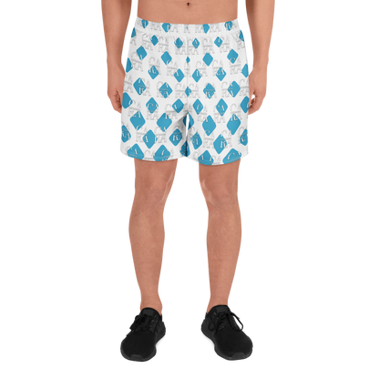 Unisex Athletic Long Shorts CaRaUaNa Cube Style