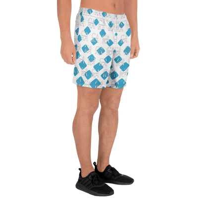 Unisex Athletic Long Shorts CaRaUaNa Cube Style