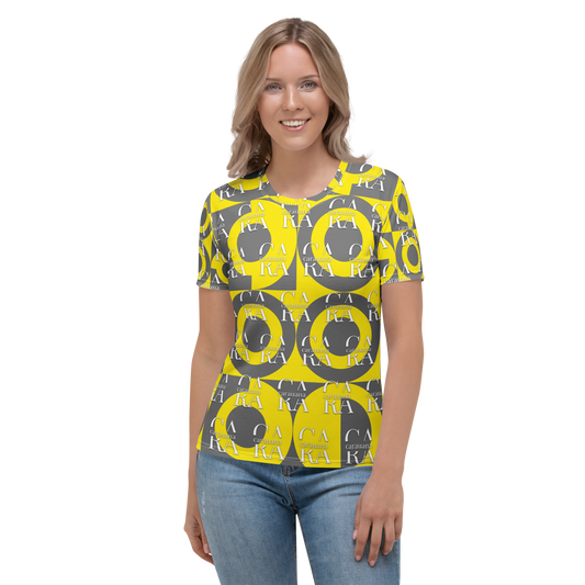 CaRaUaNa Women's T-shirt Grey Yellow Carauana Store