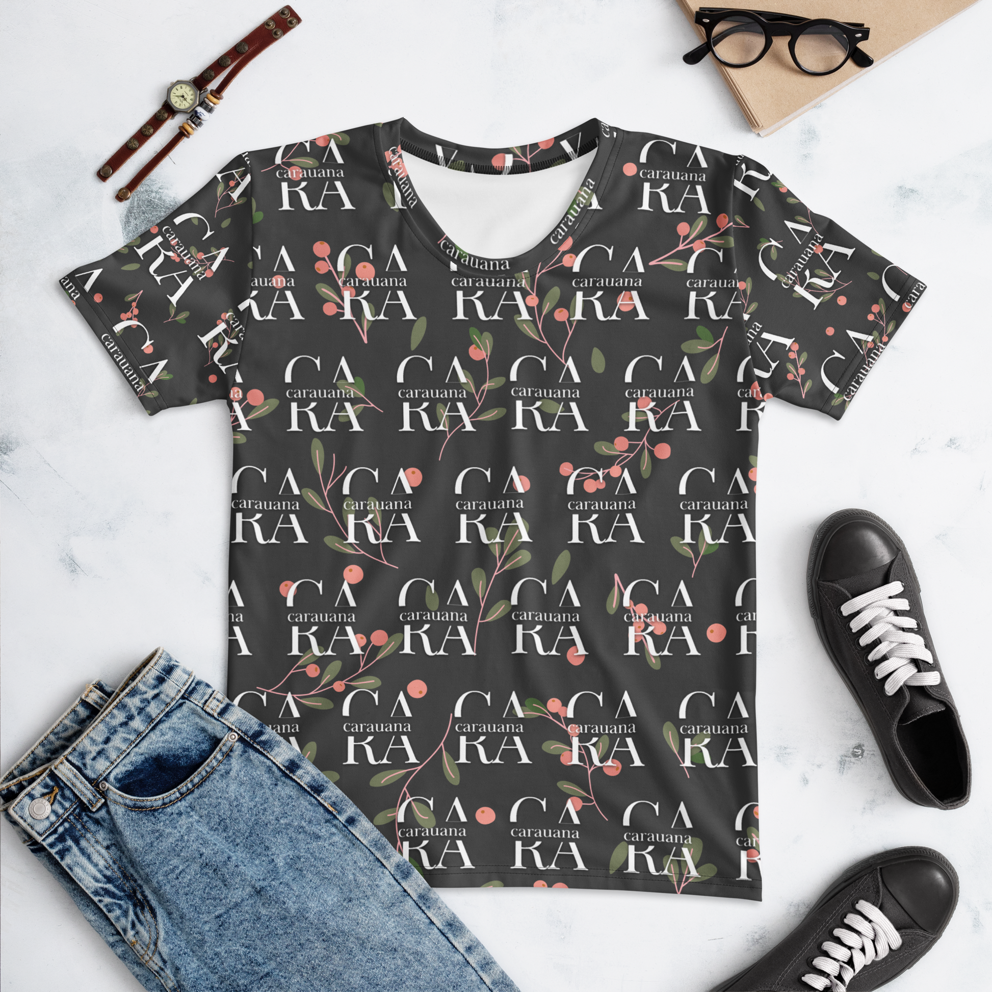 Women's T-shirt Black fruit Carauana Store