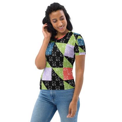 Women's T-shirt Green Black branded Carauana Store