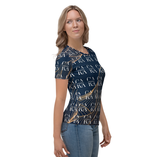 Women's T-shirt blue gold Carauana Store