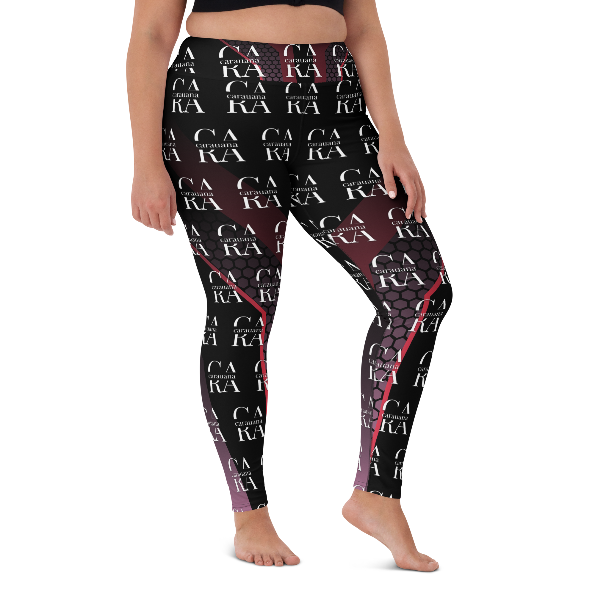 CaRaUaNa Leggings SPORT black Pink Carauana Store