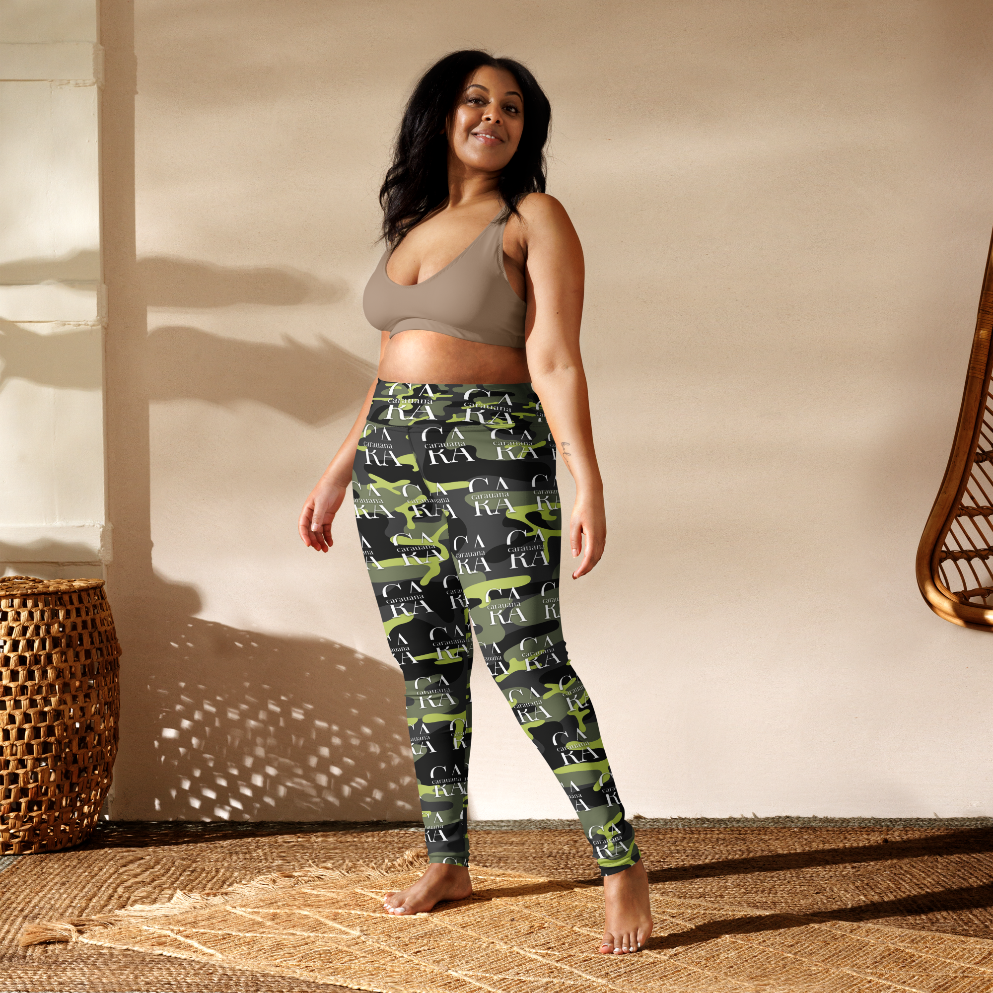 CaRaUaNa Leggings SPORT Green ARMY Carauana Store