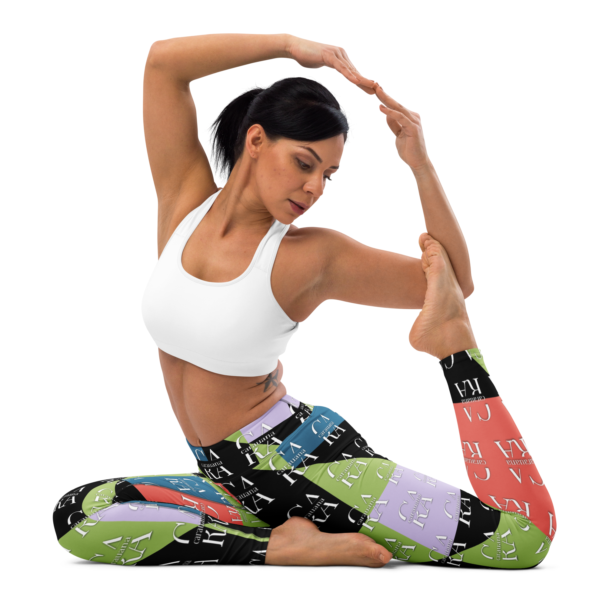 CaRaUaNa Leggings SPORT Green Black Carauana Store