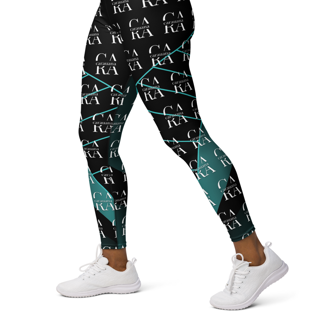 CaRaUaNa Leggings SPORT black Green Famous Carauana Store