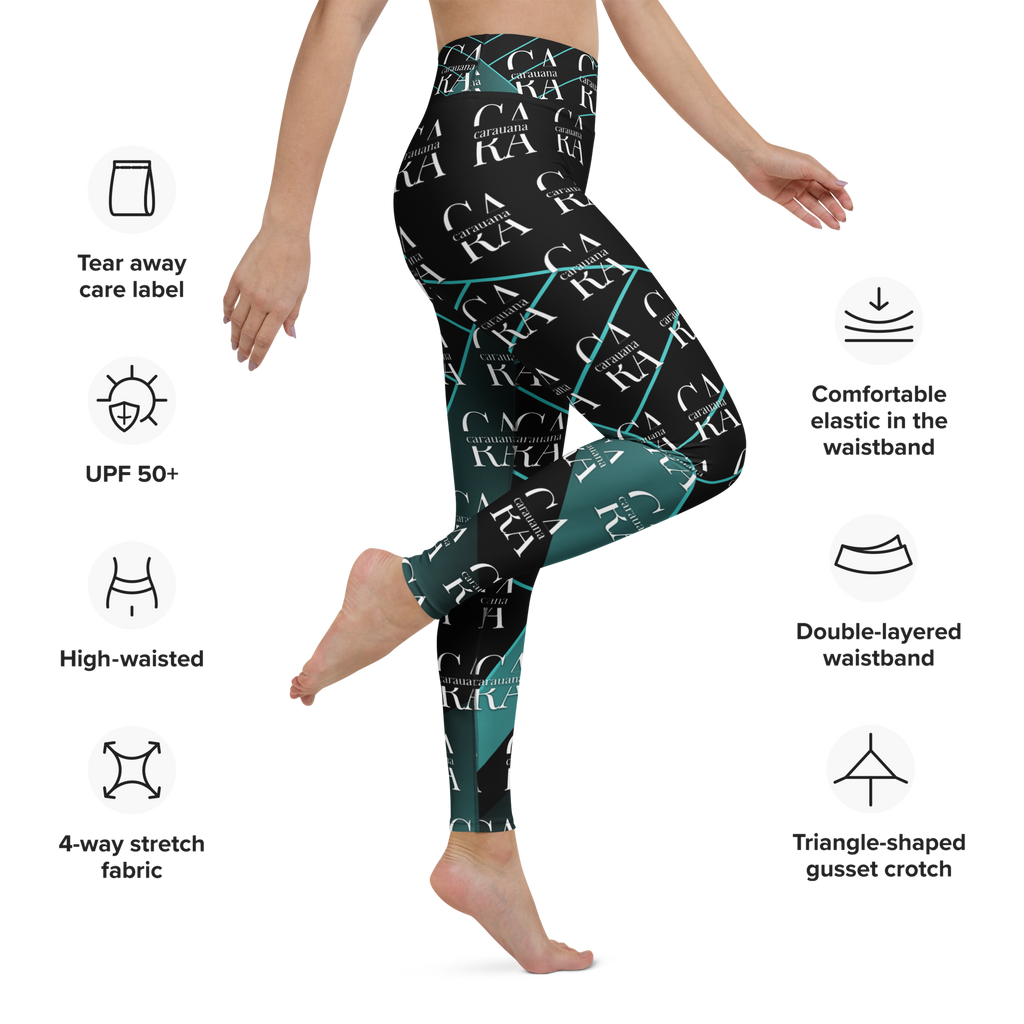 CaRaUaNa Leggings SPORT black Green Famous Carauana Store