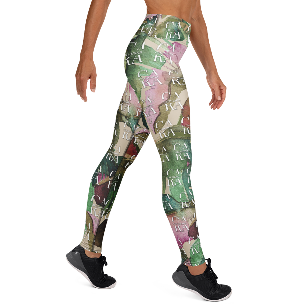 CaRaUaNa Leggings SPORT Green Beige branded Carauana Store
