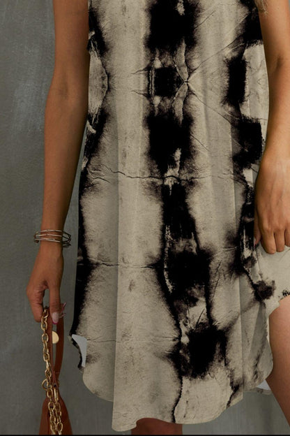 Tie-Dye Grecian Neck Dress Carauana Store