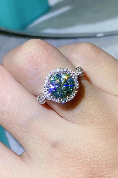 2 Carat Moissanite Emerald Green Ring Carauana Store