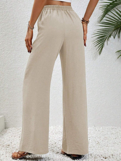 Wide Leg Drawstring Pants Carauana Store