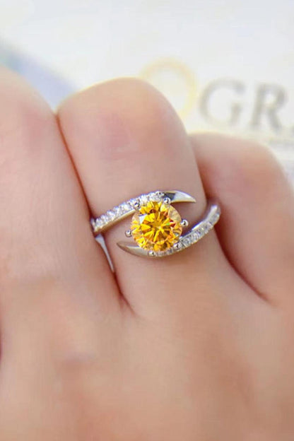 1 Carat Moissanite 925 Sterling Silver Ring Carauana Store