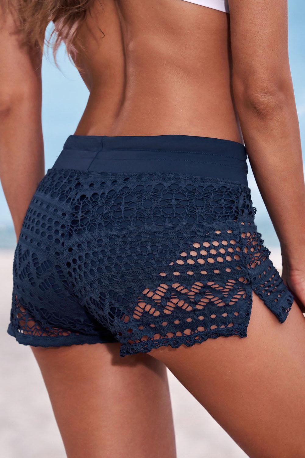 Full Size Drawstring Waist Swim Shorts Carauana Store