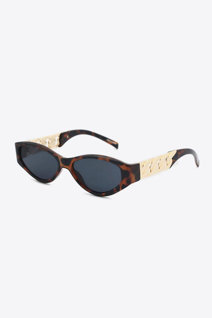 Chain Detail Temple Cat Eye Sunglasses Carauana Store