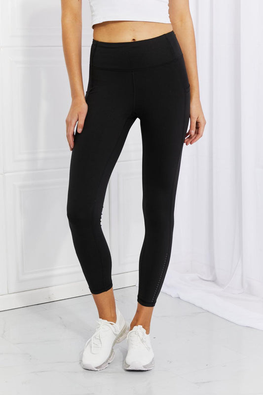 Leggings Depot Full Size Strengthen and Lengthen Reflective Dot Active Leggings Carauana Store