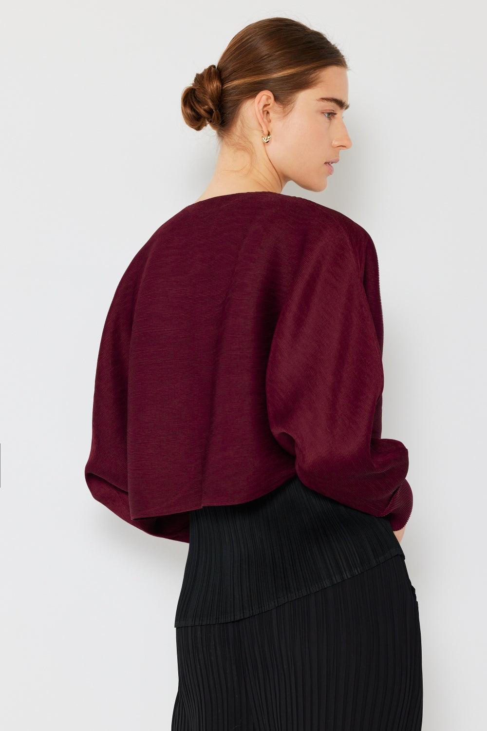 Marina West Swim Rib Pleated Puff Sleeve Bolero Cardigan Carauana Store