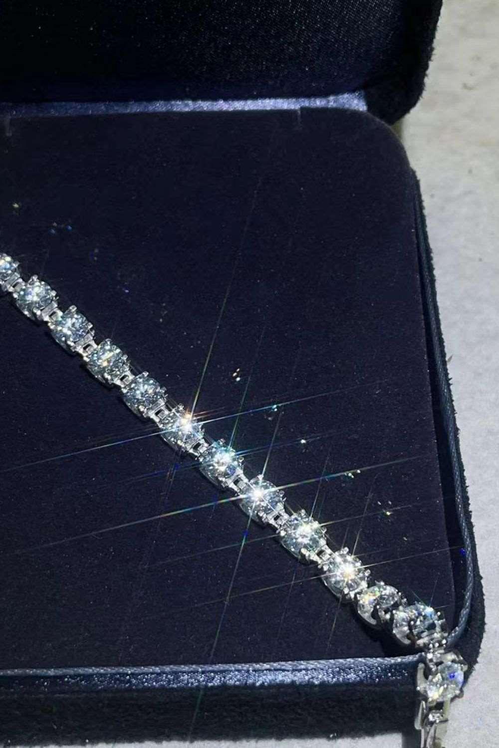 10 Carat Moissanite Platinum-Plated Bracelet Carauana Store