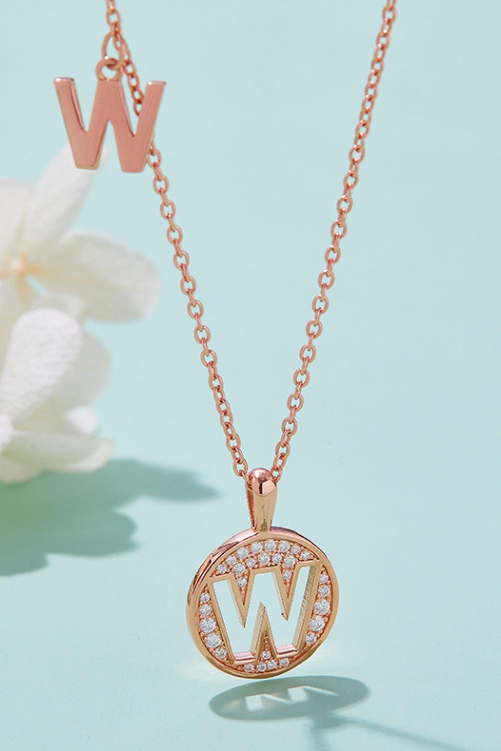 Moissanite U to Z Pendant Necklace Carauana Store