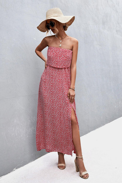 Strapless Split Maxi Dress Carauana Store